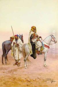 A Rest in the Desert by Giulio Rosati