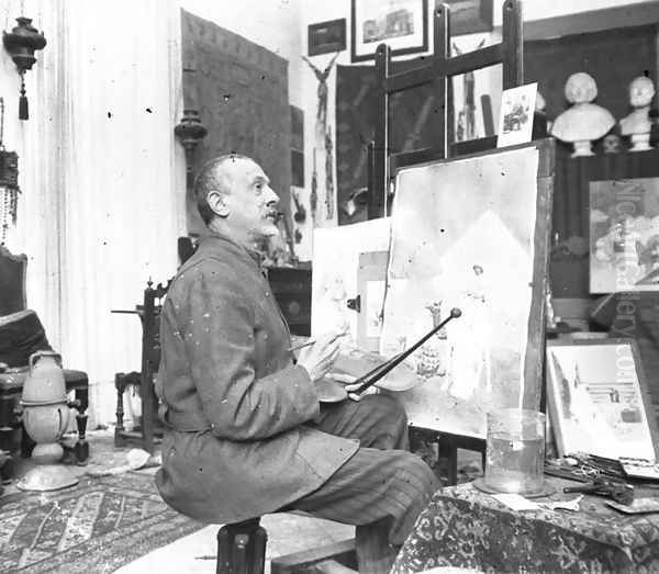Portrait of the artist in his studio - view 1