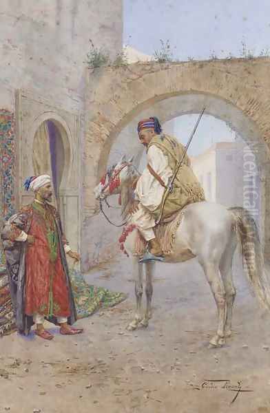 The Carpet Seller and Horseman - view 1