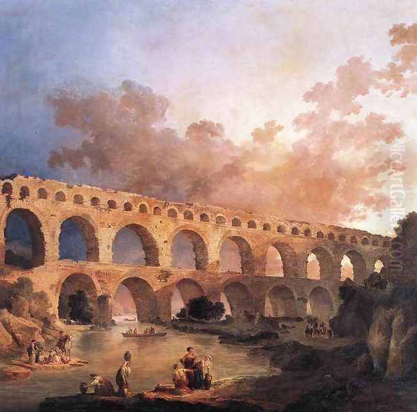 The Pont du Gard 1787 by Hubert Robert