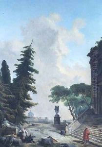 Terrace of a Roman Palace by Hubert Robert