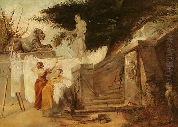 Washerwomen in a Garden, c.1756-61 - view 1