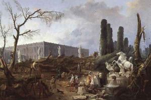 Tree Felling in the Garden of Versailles around the Baths of Apollo, 1775-77