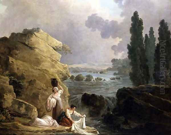Washerwomen by a Cascade, c.1800 - view 1