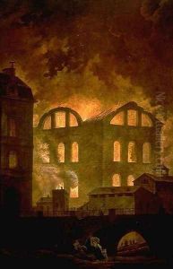 The Burning of the Hötel-Dieu during the Night of 29-30 December 1772 by Hubert Robert