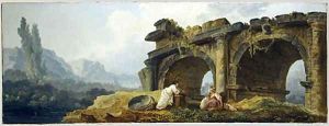 Arches in Ruins overdoor by Hubert Robert