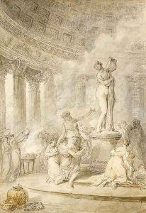 A sacrifice before the Callipygian Venus in a circular temple A sacrifice before the Callipygian Venus in a circular temple