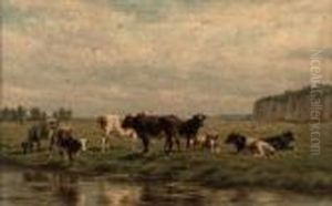 Cows In A Panoramic Landscape