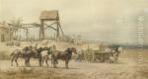 A Busy Day At The Quarry by Willem Carel Nakken