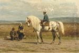 A Gentleman Riding His Andalusian Horse by Willem Carel Nakken