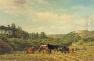 Cattle Near The Dunes by Willem Carel Nakken