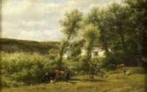 Resting In The Field by Willem Carel Nakken