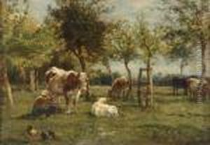 Buntes Landleben. by Willem Carel Nakken
