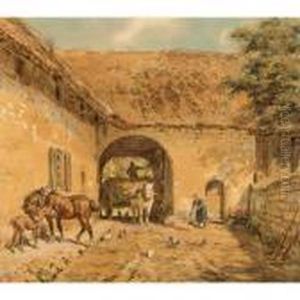 Bringing In The Hay by Willem Carel Nakken