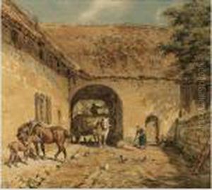 Bringing In The Hay by Willem Carel Nakken