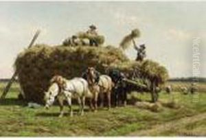 Bringing In The Hay by Willem Carel Nakken
