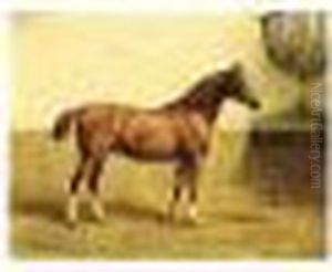The Horse 'oscar' In A Stable by Willem Carel Nakken