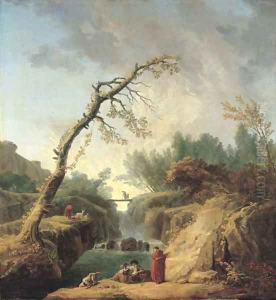La passerelle sur la cascade - view 1