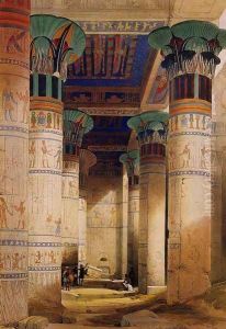 Portico of the Temple of Isis at Philae by David Roberts