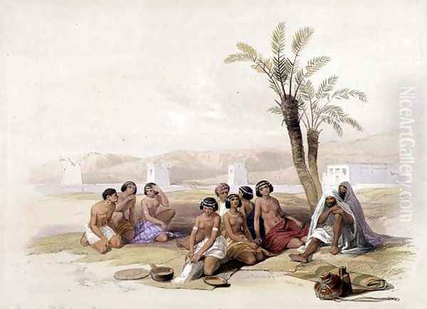 Abyssinian Slaves Resting at Korti, Nubia, from Egypt and Nubia, Vol.1 - view 1