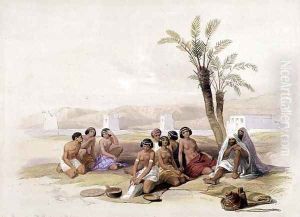 Abyssinian Slaves Resting at Korti, Nubia, from Egypt and Nubia, Vol.1 by David Roberts