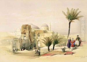 Church of the Holy Sepulchre, Jerusalem, plate 11 from Volume I of The Holy Land, engraved by Louis Haghe 1806-85 pub. 1842 by David Roberts