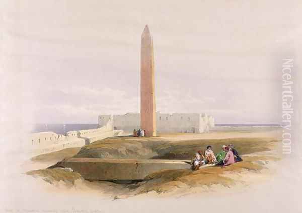 Obelisk at Alexandria, commonly called Cleopatras Needle, from Egypt and Nubia, Vol.1 - view 1