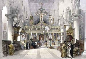 Chapel of the Convent of St. Catherine on Mount Sinai, February 21st 1839, plate 112 from Volume III of The Holy Land, engraved by Louis Haghe 1806-85 pub. 1849 by David Roberts