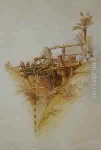 05 Persian Wheel used for drawing water from the Nile by David Roberts