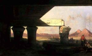 Egyptian Landscape with a Distant View of the Pyramids, 1862