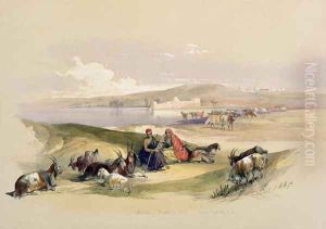 Ashdod, March 24th 1839, plate 58 from Volume II of The Holy Land, engraved by Louis Haghe 1806-85 pub.1843