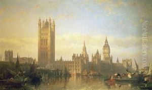 New Palace of Westminster from the River Thames