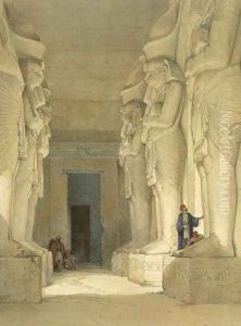 Excavated Temple of Gysha, Nubia, from Egypt and Nubia, Vol.1 by David Roberts