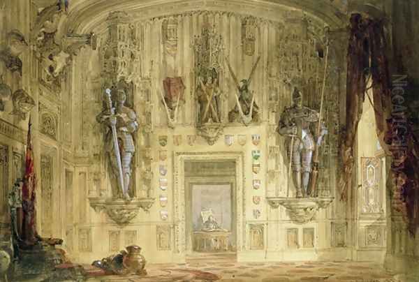 Abbotsford, the Hall, 1834 - view 1