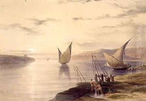 Hager Setsilis, from Egypt and Nubia, Vol.1 by David Roberts