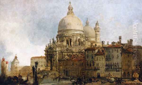 View of the Church of Santa Maria della Salute, on the Grand Canal, Venice, with the Dogana beyond - view 1
