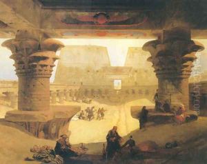 Dromos, or outer Court of the Great Temple at Edfou in Upper Egypt