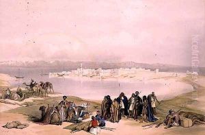 Suez, February 11th 1839, plate 124 from Volume III of The Holy Land, engraved by Louis Haghe 1806-85 pub. 1849 by David Roberts