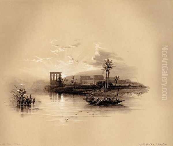 06 The Island of Philae by Sunset from David Roberts's Eygpt and Nubia - view 1
