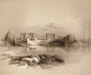 21 Island of Philae, looking down the Nile by David Roberts