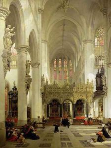 Lierre- Interior of St. Gommaire, 1850