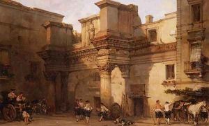The Palace of Minerva, Rome, 1859 by David Roberts