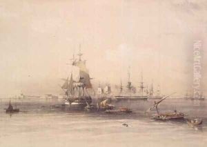 Approach to Alexandria, from Egypt and Nubia, Vol.3 by David Roberts