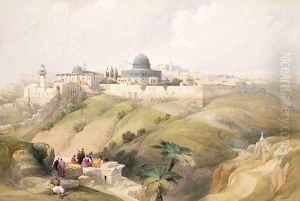 Jerusalem, April 9th 1839, plate 16 from Volume I of The Holy Land, engraved by Louis Haghe 1806-85 pub. 1842