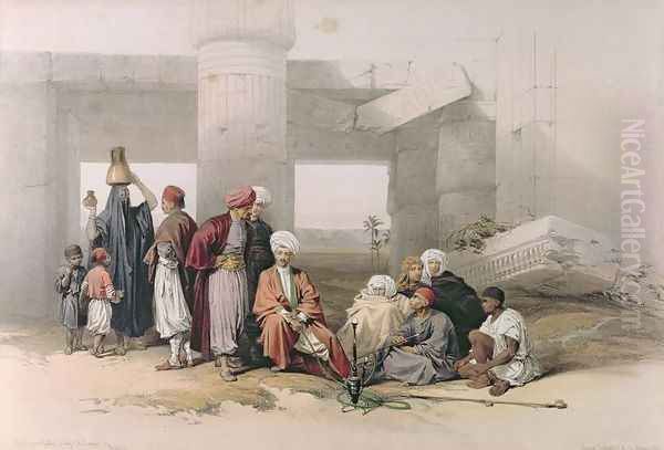 Entrance of the Temple of Amus II at Goorha, Thebes, from Egypt and Nubia, Vol.1 - view 1