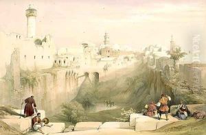 Jerusalem, April 12th 1839, plate 12 from Volume I of The Holy Land, engraved by Louis Haghe 1806-85 pub. 1842 by David Roberts