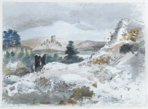 Corfe Castle From The Heath by Paul Nash