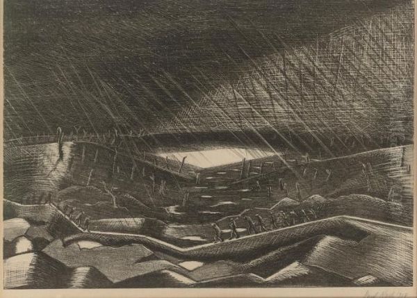Rain, Lake Zillebeke (postan L3) - view 1