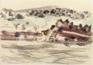 Estuary Landscape With Boats Aground Estuary Landscape With Boats Aground