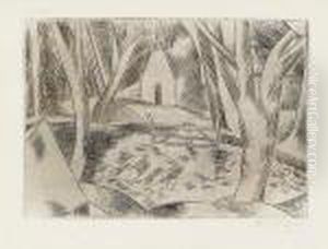 Pond (postan W62) by Paul Nash